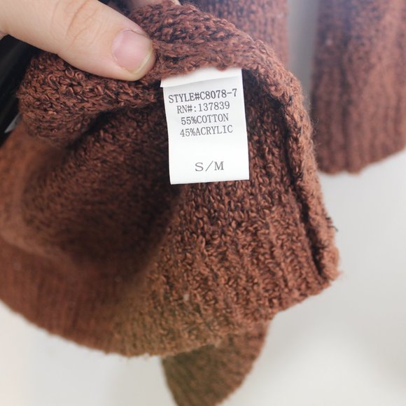 ALTAR'D STATE Open Cadigan Red Brown Rust Pockets - Picture 7 of 9